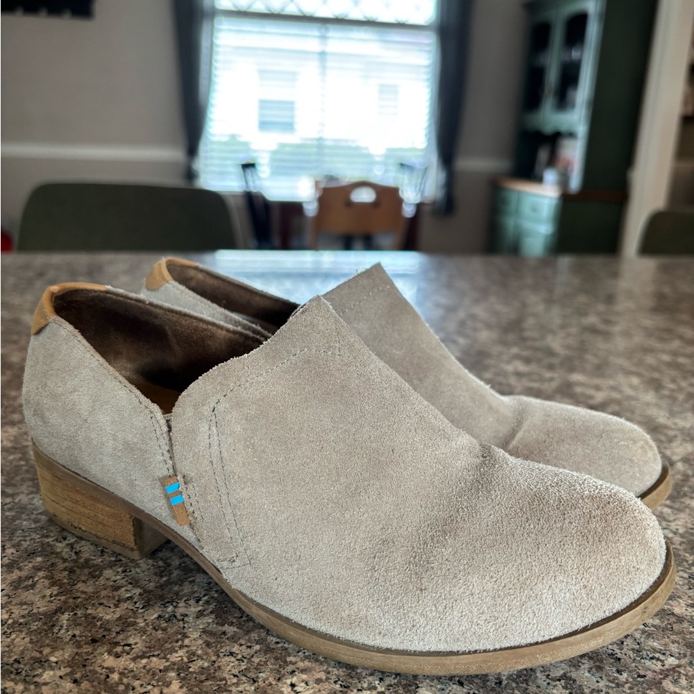 Toms Suede Slip-On Booties Size 5